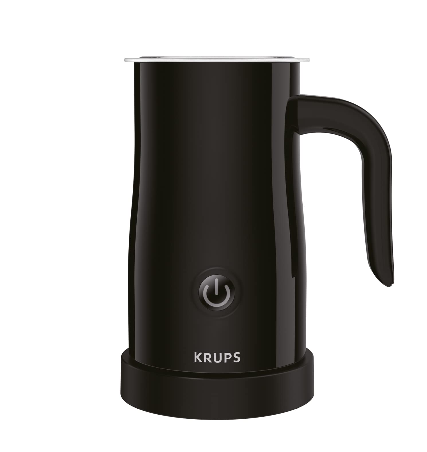 Krups Stainless Steel Milk Frother, Black (XL100810), 150 ml, Modern Style, 500 watts, Corded Electric, Hand Wash Only
