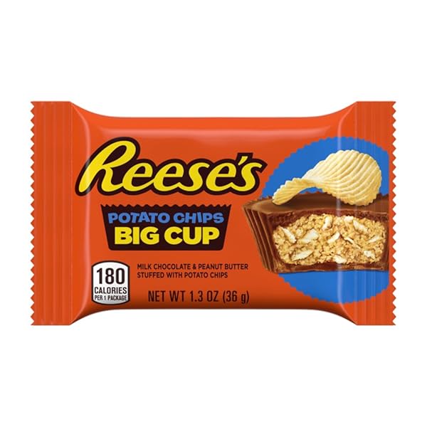 REESE’S POTATO CHIPS BIG CUP PEANUT BUTTER CUPS, 1.3OZ X2