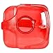 Geo Sports Bottles 1 Gallon BPA Free Reusable Leakproof Wide Mouth Sports Water Jug Bottle with Handle and 48mm Screw Cap (Red)