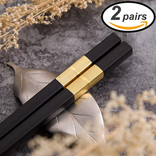 Goldage Fiberglass Dishwashersafe Chopsticks Hourglass (2PairsGold