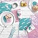 Gender Reveal Party Supplies Kit 228 Pieces Serves 24 Guests, Baby Gender Reveal Decorations, Baby Boy Or Girl Gender Reveal Banner, Plates and napkins, gender reveal cups
