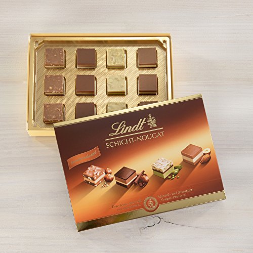 Lindt Schokolade - Schicht Pralinen | 125 g | Pralinés-Schachtel mit 12 von Hand geschichteten Mandel-, Haselnuss- und Pistazien-Nougat Spezialitäten | Pralinengeschenk | Schokoladengeschenk – Bild 5