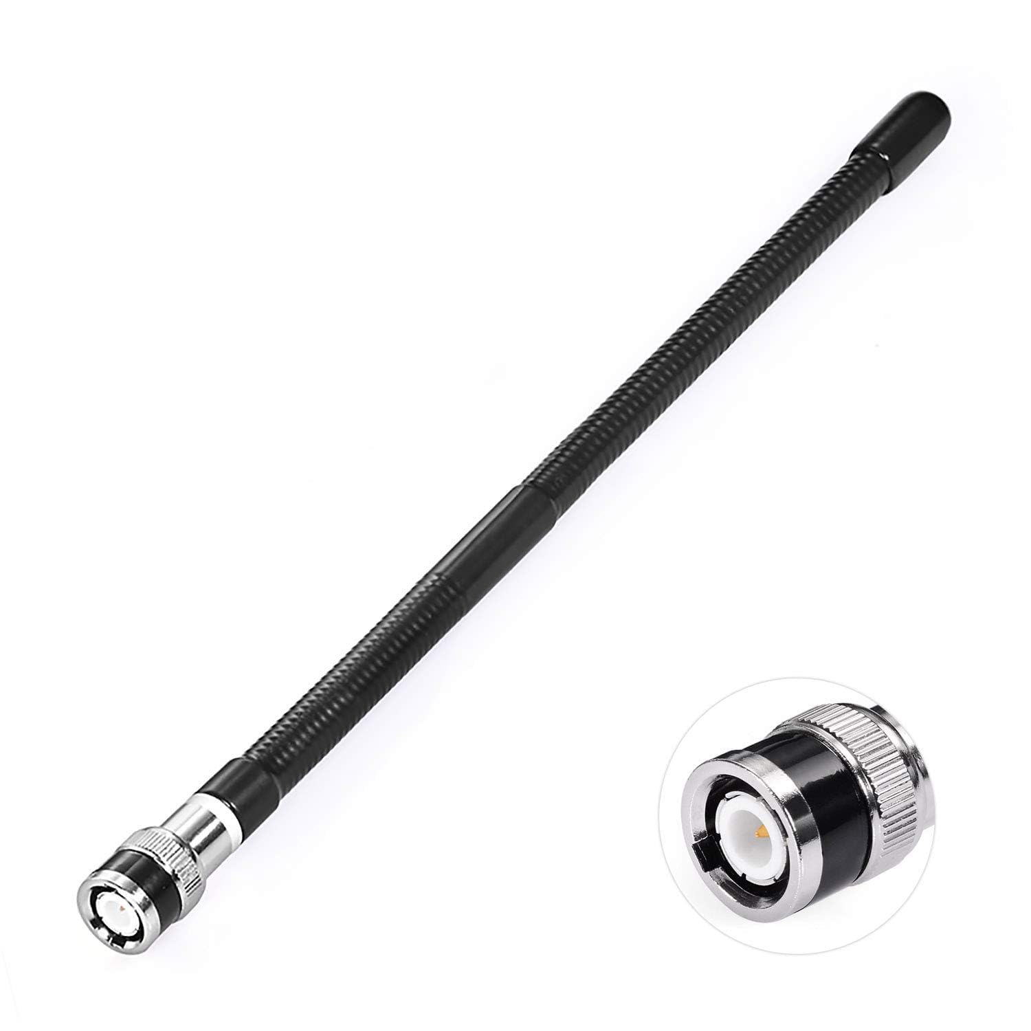 Bingfu CB Aerial Antenna 27MHz BNC Male Connector Soft Whip Antenna Portable Compatible with Portable Handheld/CB Radio/Mobile/Police Radio/Scanner — image 1
