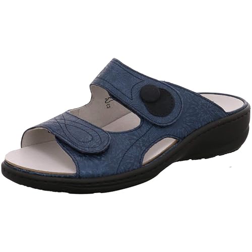 Waldläufer Damen Pantoletten Margo Denver 408505202/194 blau 481339