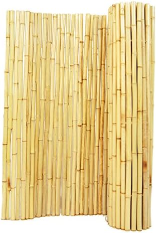 Natural Exotic Tropical Look Bamboo Fencing, 1in D x 3ft H x 8ft L