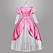 Angelaicos Womens Princess Dress Lolita Layered Party Costume Ball Gown (M, Pink)