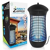 Electric Bug Zapper Mosquito Trap - Mosquito Killer with Insect Zapper Outdoor/Indoor Hook, 18W UVA Bug Zappers Lamp and 4000V Mosquito Zapper Grid