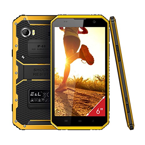 E&L Proofings W9 IP68 Waterproof 4G LTE Rugged Smartphone Dustproof Shockproof 6.0 inch Android Outdoor Phones Unlocked AT&T And T-Mobile Version