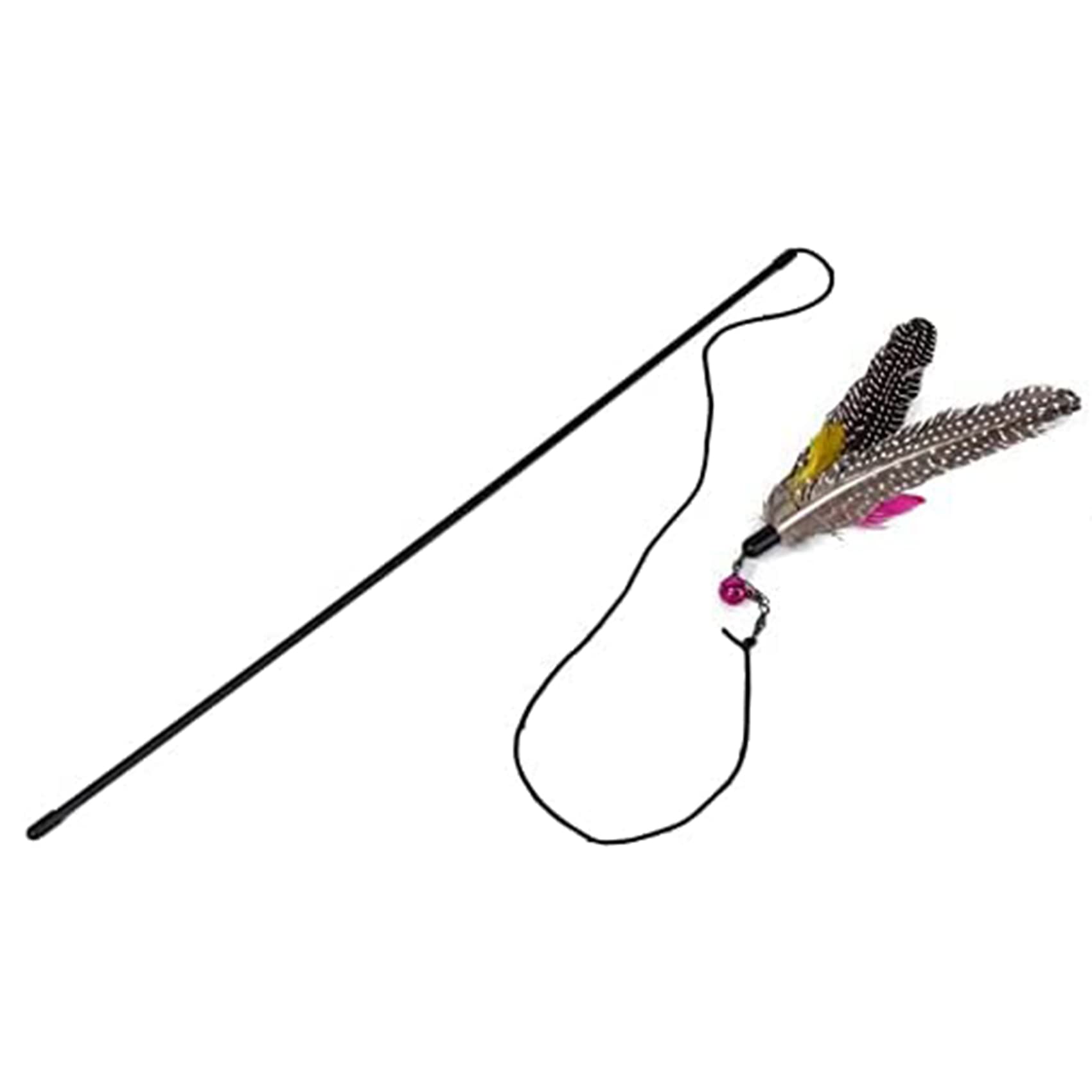 DTOL Cat Kitten Toys for Indoor Cats Training, Interactive Cat Feather Toys with Natural Feathers and Colorful small bell 1 Pack