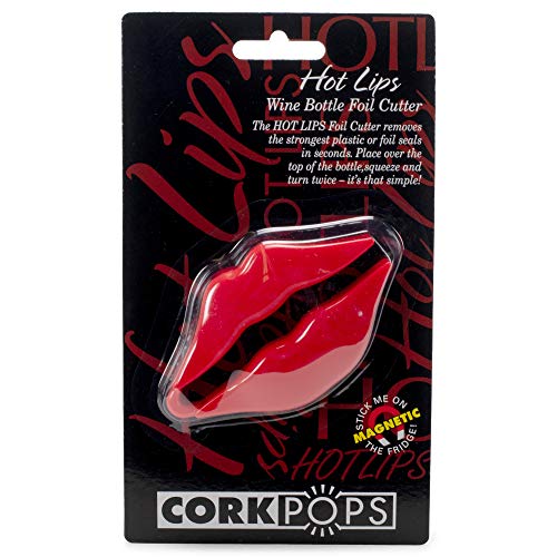 Cork Pops Magnetic Foil Cutter, Red Lips - Thumbnail 3
