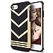 Mothca for iPhone 8/ iPhone 7 Case, 2 in 1 Classic Sporty [Anti-Slip] Case Rugged Bumper [Shock-Absorption] Case Slim Non-Gap Fit for iPhone 8/7, Compatible with Most Wireless Charger (Gold Black)