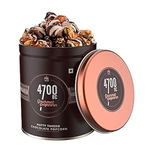 4700BC Gourmet Popcorn, Nutty Tuxedo Chocolate, Tin, 150g