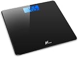 HomeFashion HFitness 28x28 cm Digital Bathroom Scale 180 KG Backlit view 1