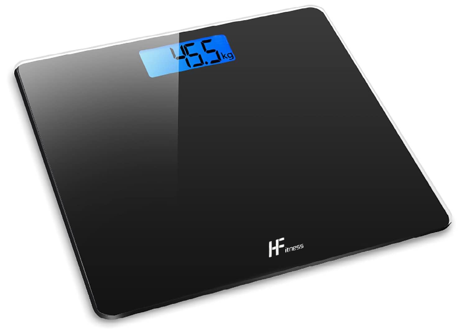 Digital Electronic Bathroom Scale, Platform 28 x 28 cm, Body Scales Body Weight up to 180 kg, Display with Backlight, Weight Control – Black