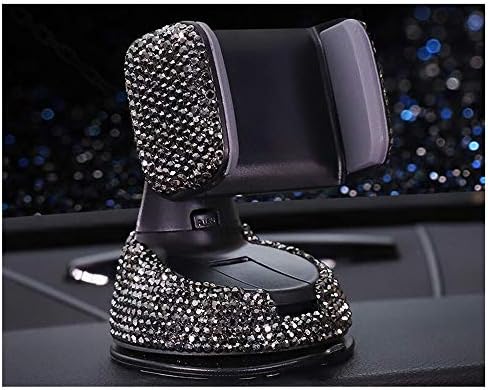 LuckySHD Bling Car Air Vent Phone Mount Dashboard Cell Phone Holder - Black