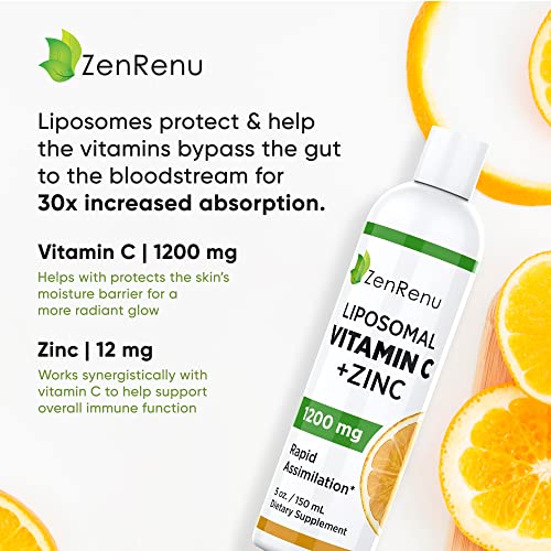 Zenrenu Liposomal Vitamin C Liquid for Adults & Kids Vitamin C and