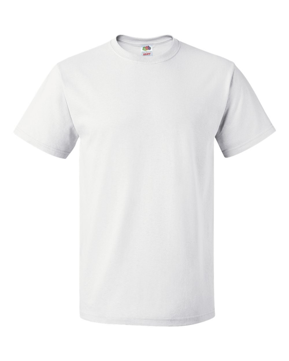Fruit of the Loom Camiseta HD de algodón pesado, blanco, pequeño (paquete de 12)