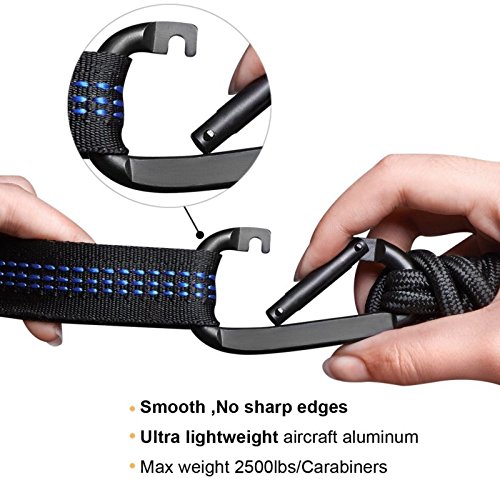 Double Camping Hammock, Extra Large Hammock with Hanging Straps & Steel Carabiners, Lightweight Nylon Parachute Hammock, Portable Camping Gear for Garden Outdoor Backpacking Survival Travel (#2)