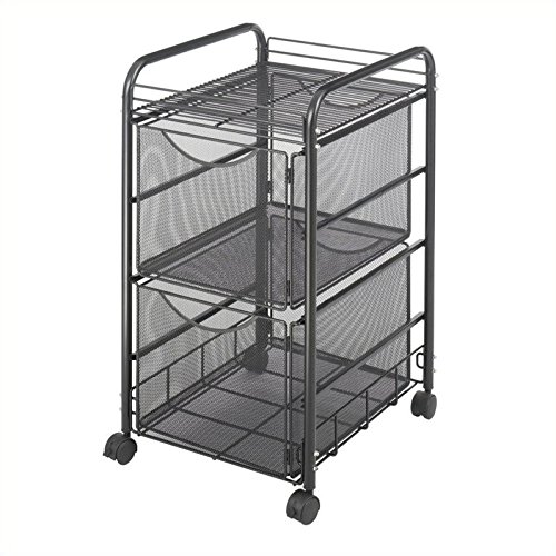 Scranton & Co Mesh File Cart with 2 File Drawers - Thumbnail 3