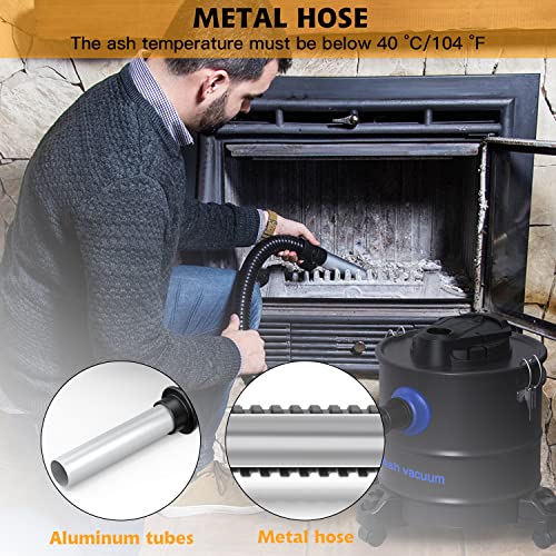 Ash Vacuum Cleaner 20L / 5.3 Gallon, 1200W Ash Vacuum Collector with