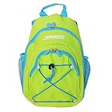 ZippyRooz Toddler & Little Kids Extra SMALL Hiking Backpack for Boys and Girls (Green & Blue 2.0)
