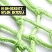 Luminous Basketball Net Replacement, Heavy Duty and Anti Whip Night Light Basketball Goal Net Glow in The Dark, 12 Loops Fits Standard Size Indoor or Outdoor Hoop Rims, Nylon and Green