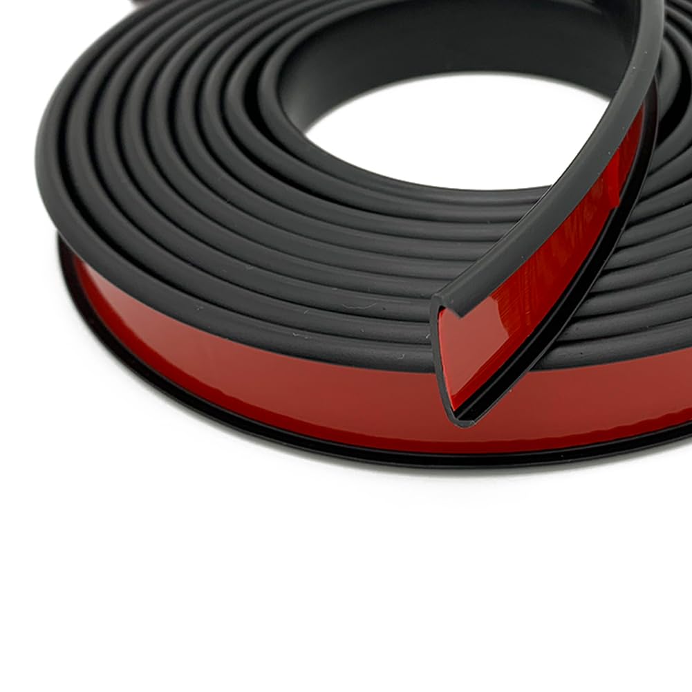 U Shape Plywood Edge Banding, Fit 3/4 inch Edge, Desk Edge Protector, Self-Adhesive Edge Trim for Veneer, Furniture, Countertop, Table, Sheet Metal, Black, 20Ft