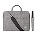 Qishare 11.6 12 inch Laptop Case Laptop Shoulder Bag, Multi-functional Notebook Sleeve Carrying Case With Strap for Notebook Microsoft Surface Pro 6/5/4/3 Macbook Air 11 12(Gray Lines)