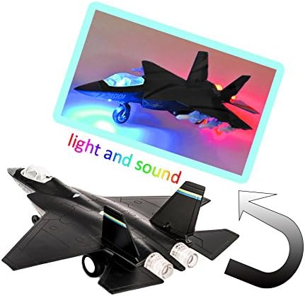 Electric Kids Action Fight Plane- Bump &amp; Go 3D Lights and Sound- Best for Children over 3 years old Yellow