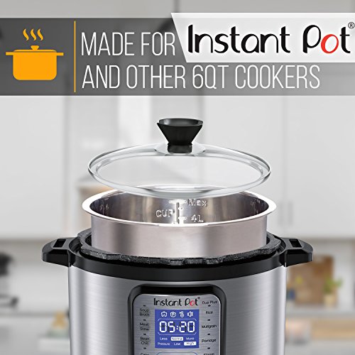 6 Quart Instant Pot Lid 9in Universal Clear Pressure or Slow Cooker