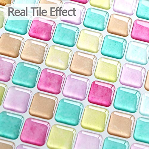 Yoillione 3D Effect Peel and Stick Wall Tiles for Kitchen and Bathroom