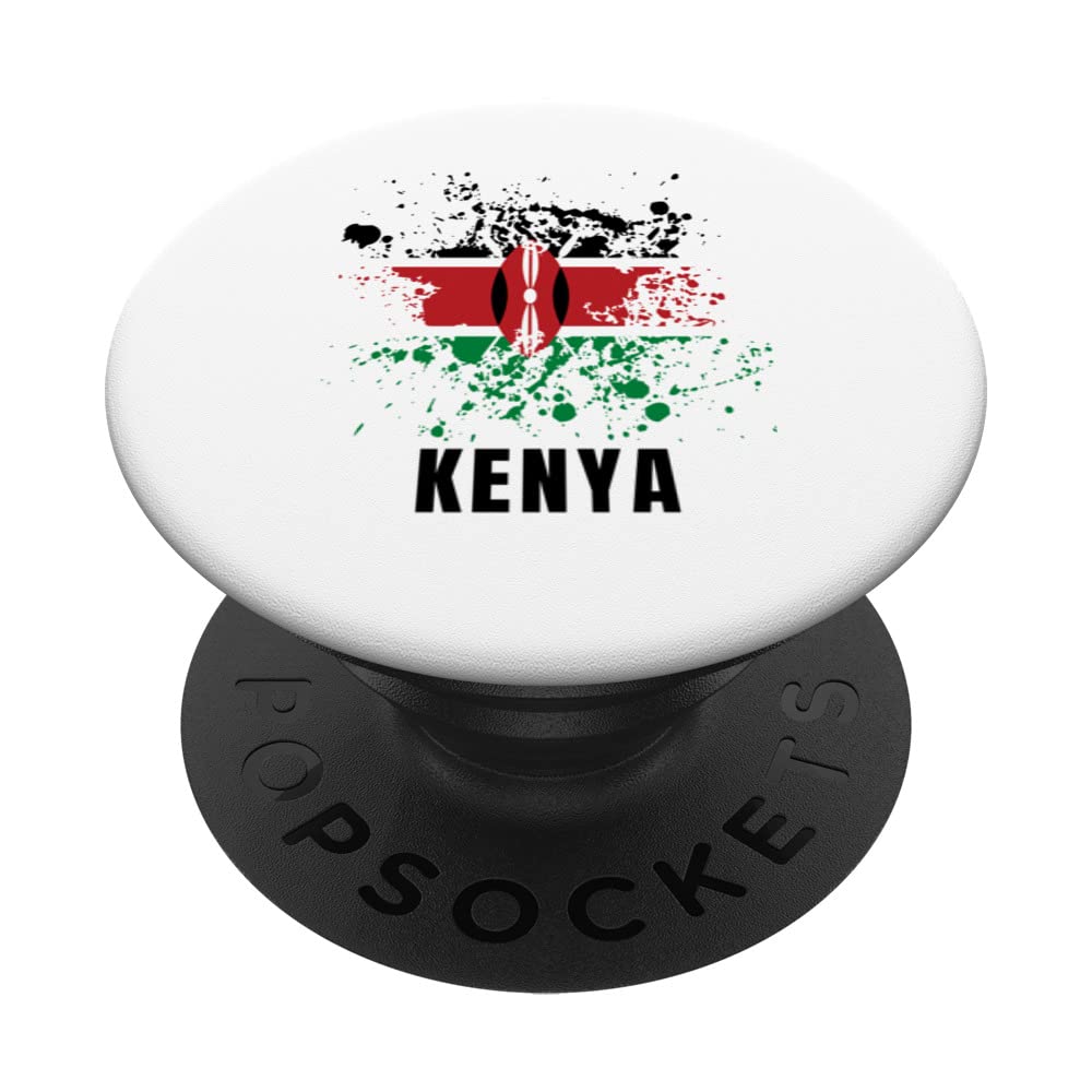 Kenya Retro Vintage Watercolors Sport Kenyan Flag Souvenir PopSockets Swappable PopGrip