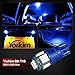 Yorkim T10 194 LED Bulbs Non Polarity 6th Generation for Car Interior Lights, LED Plate Light, Turn Signal Lights and Corner Lights – W5W 168 2825 T10 194 Wedge LED Bulb, Pack of 10 - Blue