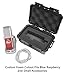 CASEMATIX Compact Waterproof Microphone Travel Case Bag - Designed to Carry Blue Raspberry Premium Mobile USB Microphone for PC, Mac, iPhone and iPad - Rugged Outer Shell and dense Foam