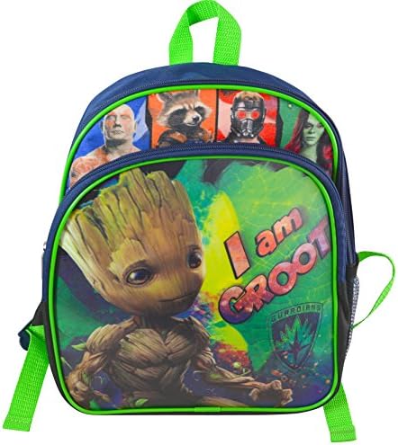 Guardians of the Galaxy, Groot "I Am Groot" 12 inches Mini Backpack with One Front Zipper Pocket