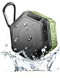 SinoPro Bluetooth 4.0 Speaker Portable Wireless Outdoor Shower Speaker with NFC IP65 Waterproof Grade 12 Hours Playtime Built-in Mic for iPhone, Android Smartphones and other Bluetooth Devices (Green)