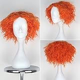 Miss U Hair Synthetic Short Curly Hair Mad Hatter Men's Yellow Red Party Copslay lolita Wig