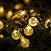Crystal Ball Lights, Mulcolor 33ft/10m 100 LED Fairy Bubble Crystal Ball Lights Decorative Outdoor Globe String Lights for Christmas Trees, Garden, Patio, Wedding, Party and Holiday,Warm White
