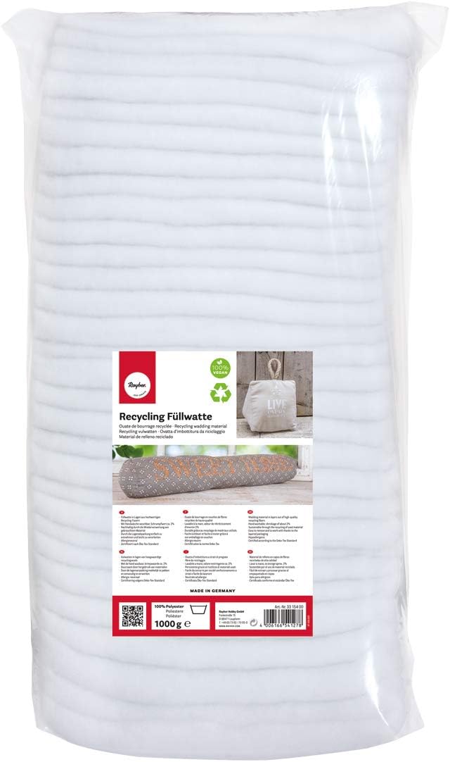 Ouate De Rembourrage Non-tissé – 1 M X 1,60 M, 100 G/m², 10 Mm D’épaisseur – 100% Polyester Lavable – Pour Meubles, Rembourrage, Travaux Manuels