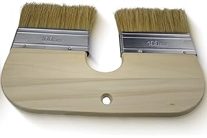 U-Shaped Limewash Brush With Natural Bristles For Smooth Application On Walls And Ceilings, 200Mm Double Head Paint Brush Wit