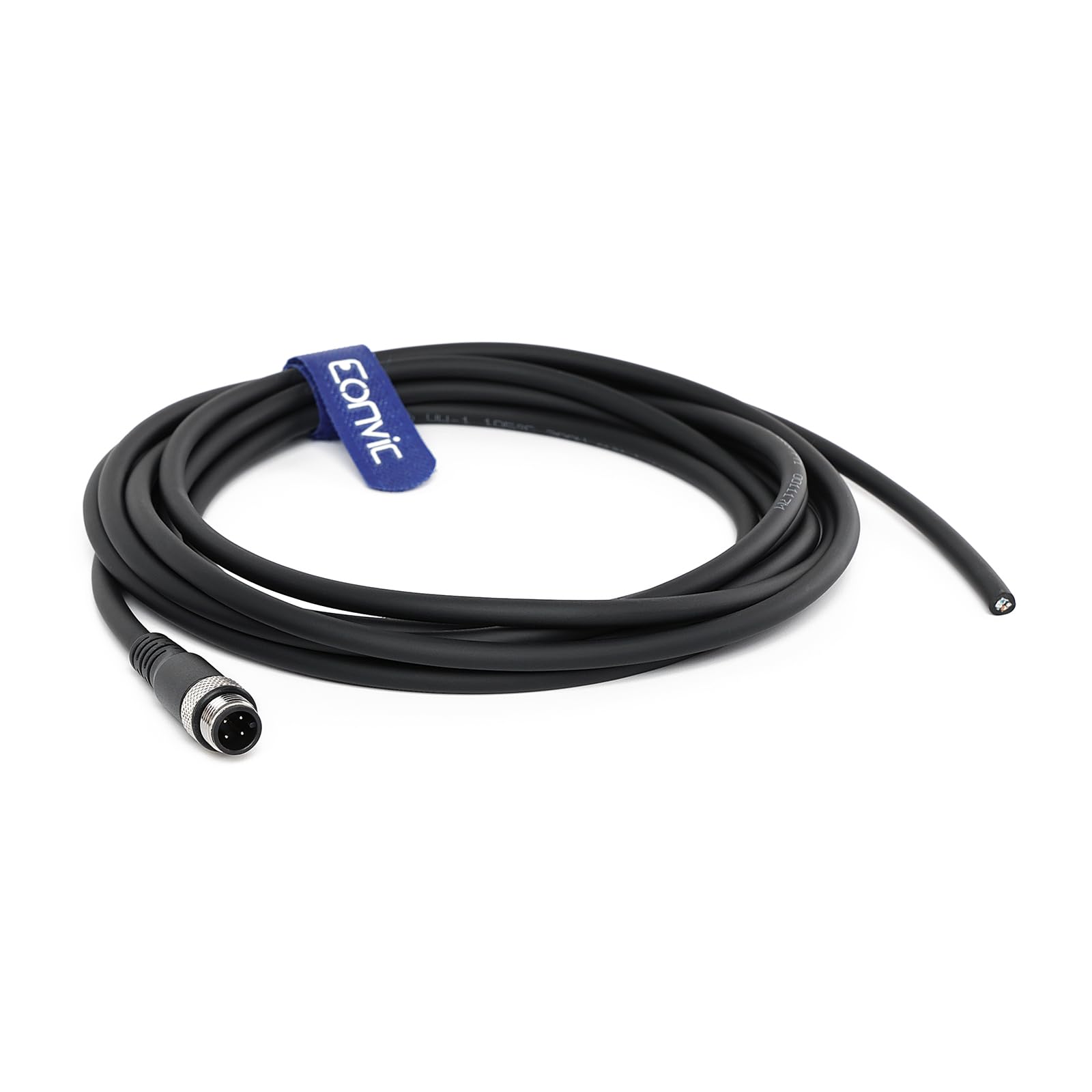 Eonvic Industrial M12 4 Pin Male Straight Aviation Connector Electrical Sensor Cable 4M