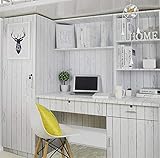 10ft Beach Wood Contact Paper Removable Self Adhesive Countertops Peel Stick Wallpaper Door Sticker Film Vinyl Kitchen Backsplash (White Wood)