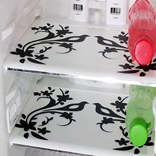 Kuber Industries Birds Design 6 Piece PVC Refrigerator Mat Set – Multicolour