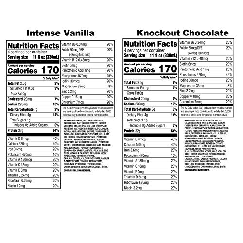 Muscle-Milk-Pro-Series-Protein-Shake-Bundle-Pack-Intense-Vanilla-Knockout-Chocolate-32g-Protein-11oz-Cartons-24-Pack