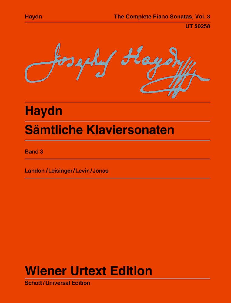 The Complete Piano Sonatas Vol. 3: Edité d'après les sources par Christa Landon, revisé par Ulrich Leisinger. piano.