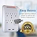 Maximm Multi-Outlet Wall Adapter (2-Pack) Surge Protector (300 Joules) 2-USB Ports 2.1A Wall Charger, Wall Mount Charging Center 6 AC Outlet Wall Mount Adapter, ETL Certified