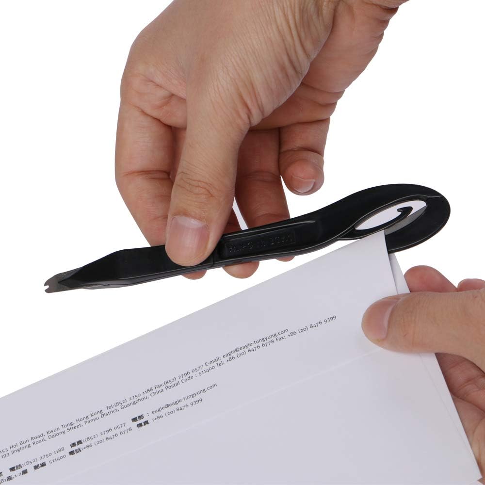 Eagle Staple Remover, Staple Puller, Push-Style, Built-in Letter Opener, 3-Pack, Black : Office Products