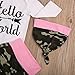 Emmababy Newborn Unisex Baby Long Sleeve Romper Camouflage Pants Outfit with Hat Sets (0-6Months, Pink)