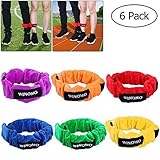 WINOMO 3 Legged Race Bands Elastic Tie Rope Straps Birthday Party Games for Kids Legged Race Game Carnival Field Day Backyard and Relay Race Game Christmas game