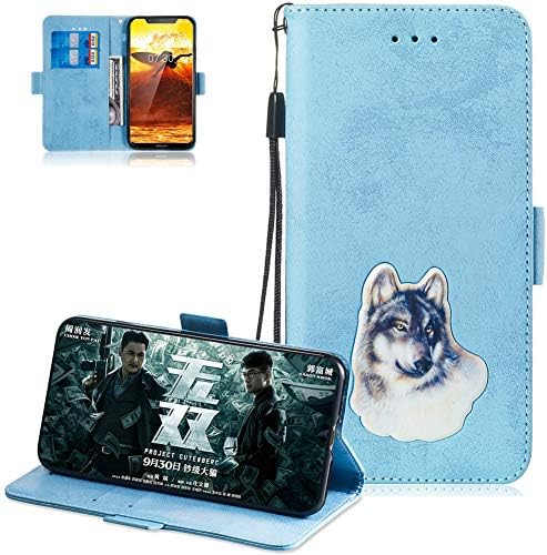 FNBK Compatible with Phone Cover Nokia 8.1 Case for Girls Vintage Leather Case with Aluminum Alloy Fittings Wallet Shockproof Case Flip Stand Card Slots Magnetic Closure Cover